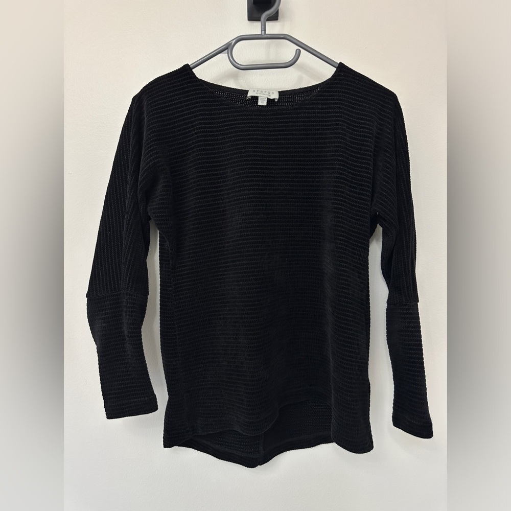 Black chenille sweater